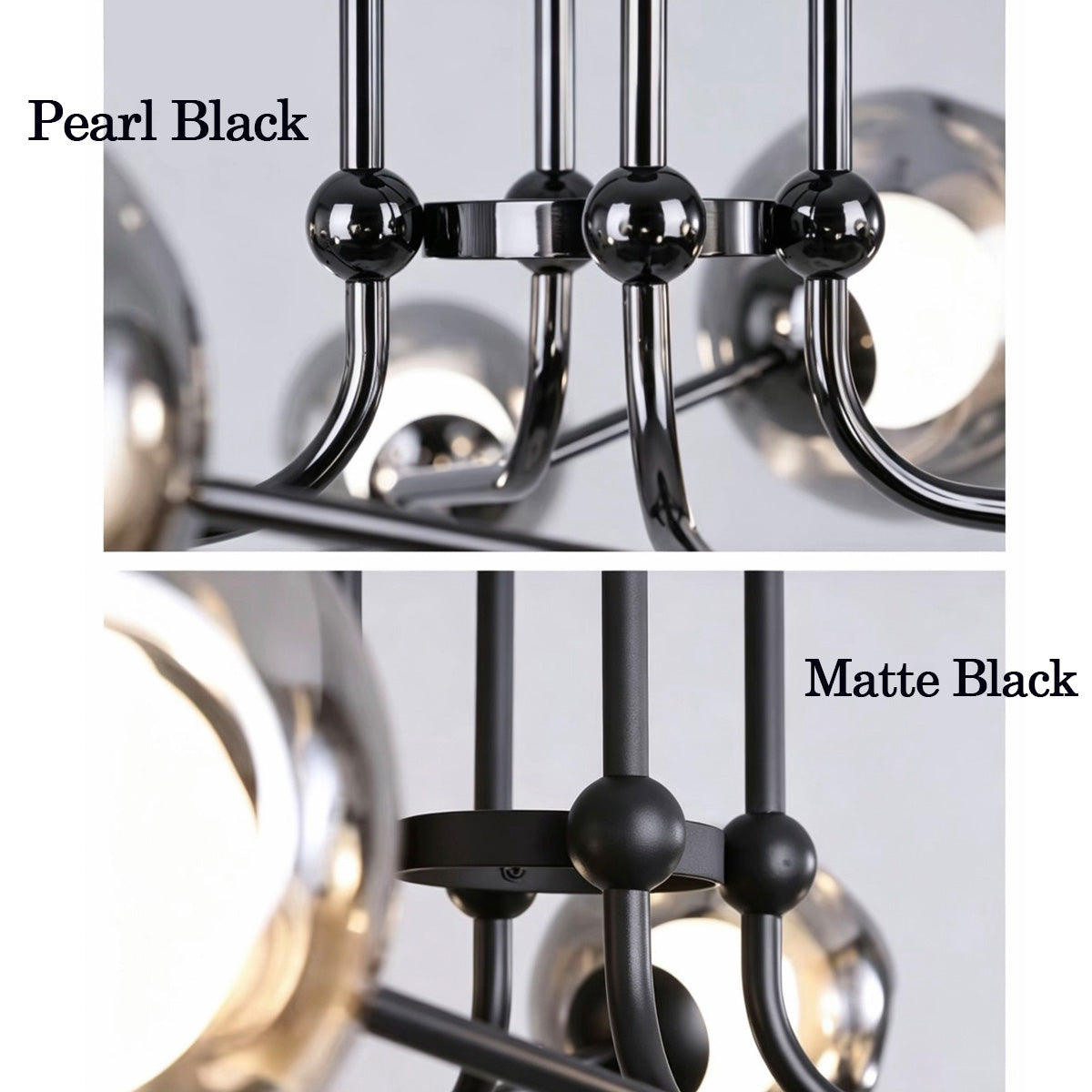 Contemporary Smoke Glass Flush Ceiling Light - Carbon Steel and Glass Ceiling Light Detail