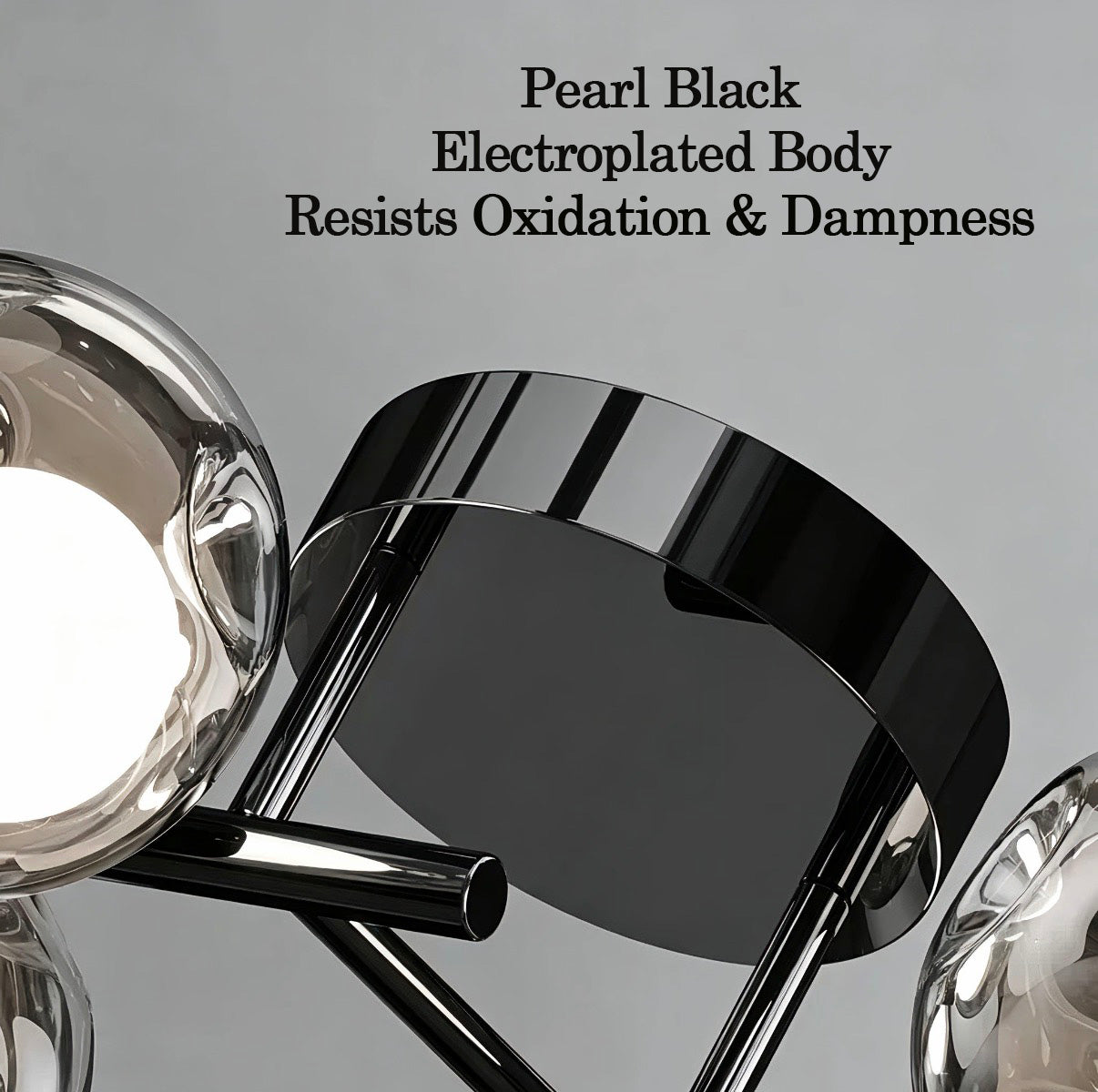 Contemporary Smoke Glass Flush Ceiling Light - Bottom View Smoke Glass Ball Flush Mount Light