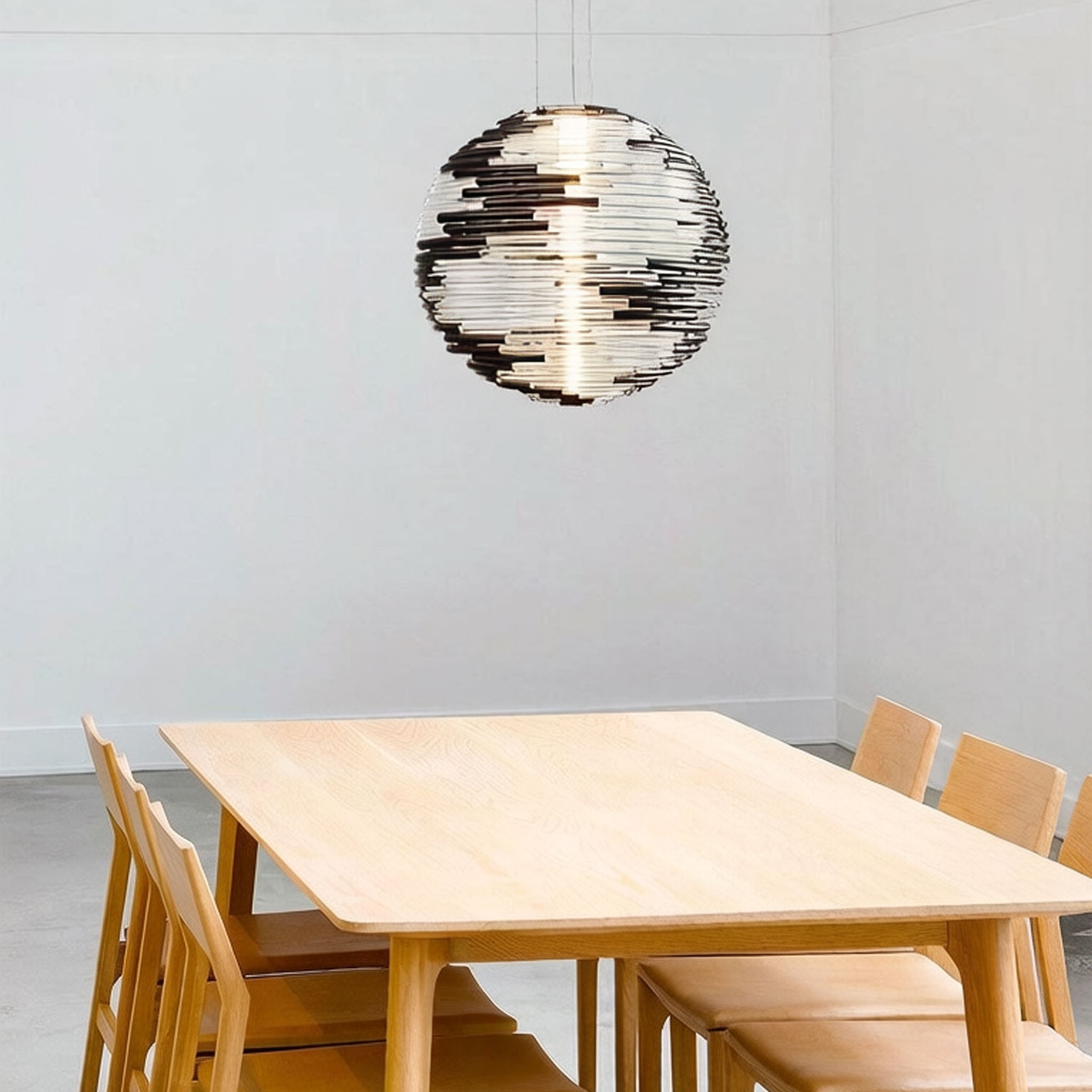 Glass Globe Pendant Light - Clear Glass Pendant Light for Dining Room
