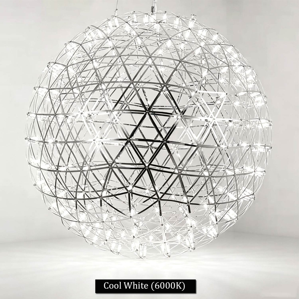 Globe pendant light dimensions and installation diagram