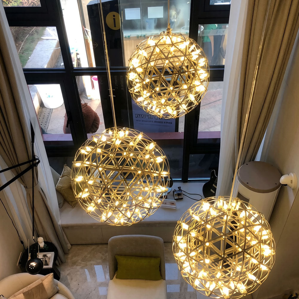 Modern Geometric Sphere Pendant Light - Contemporary Globe Ceiling Pendant