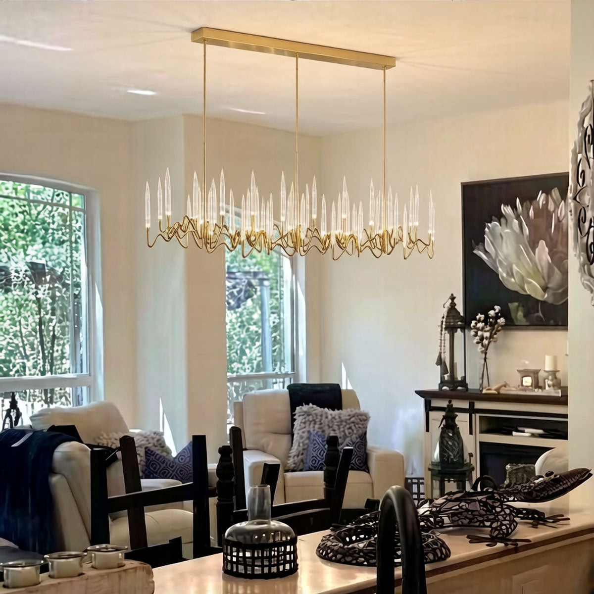 Candelabra Chandelier for Kitchen Island