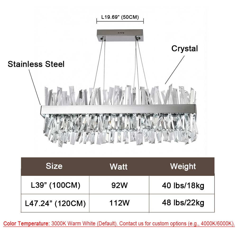 rectangle Crystal Chandelier