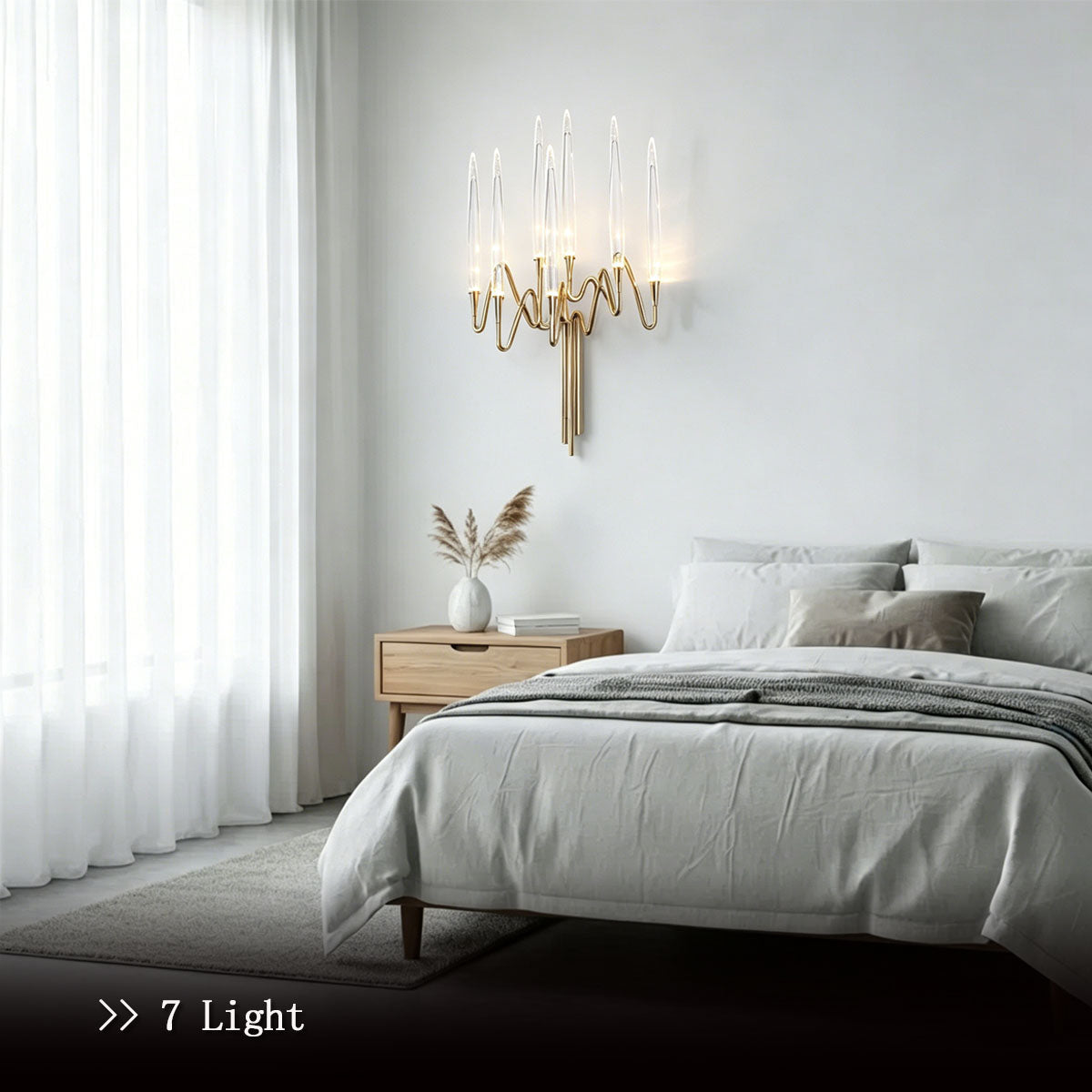 Modern Gold Wall Lamp - Zigzag Arm Design Dining Room Wall Light