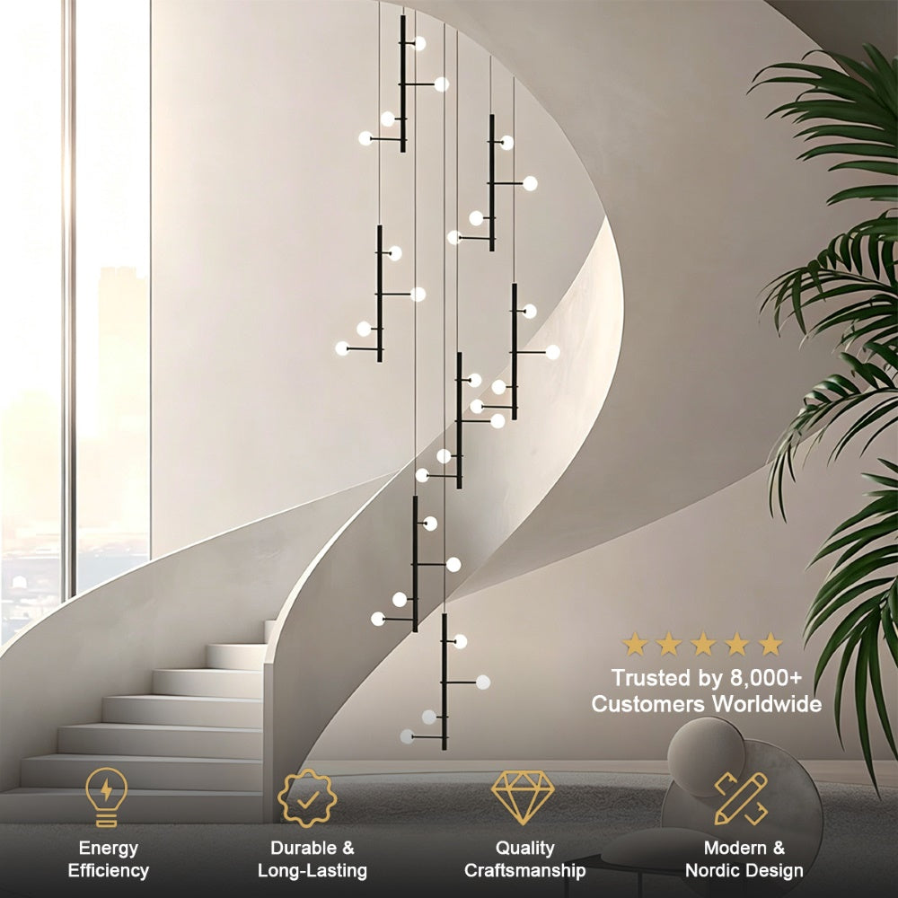 Modern Long Staircase Chandelier