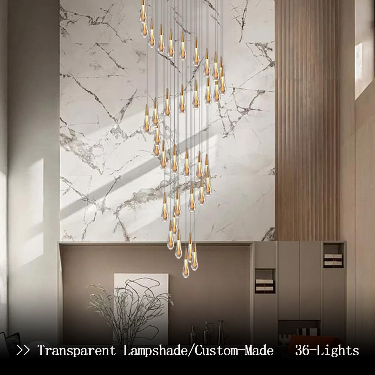 Raindrop Chandelier for High Ceilings