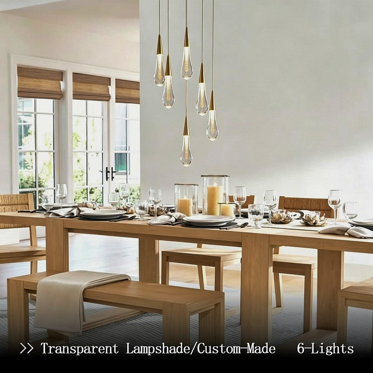 Crystal Raindrop Chandelier for Staircase