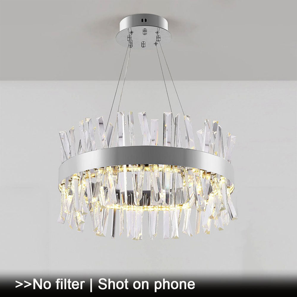 Round crystal chandelier for bedroom – INS Home Decor