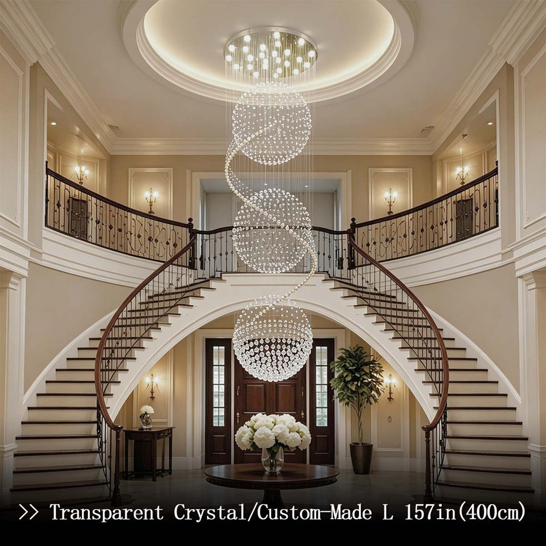 Spiral Crystal Chandelier