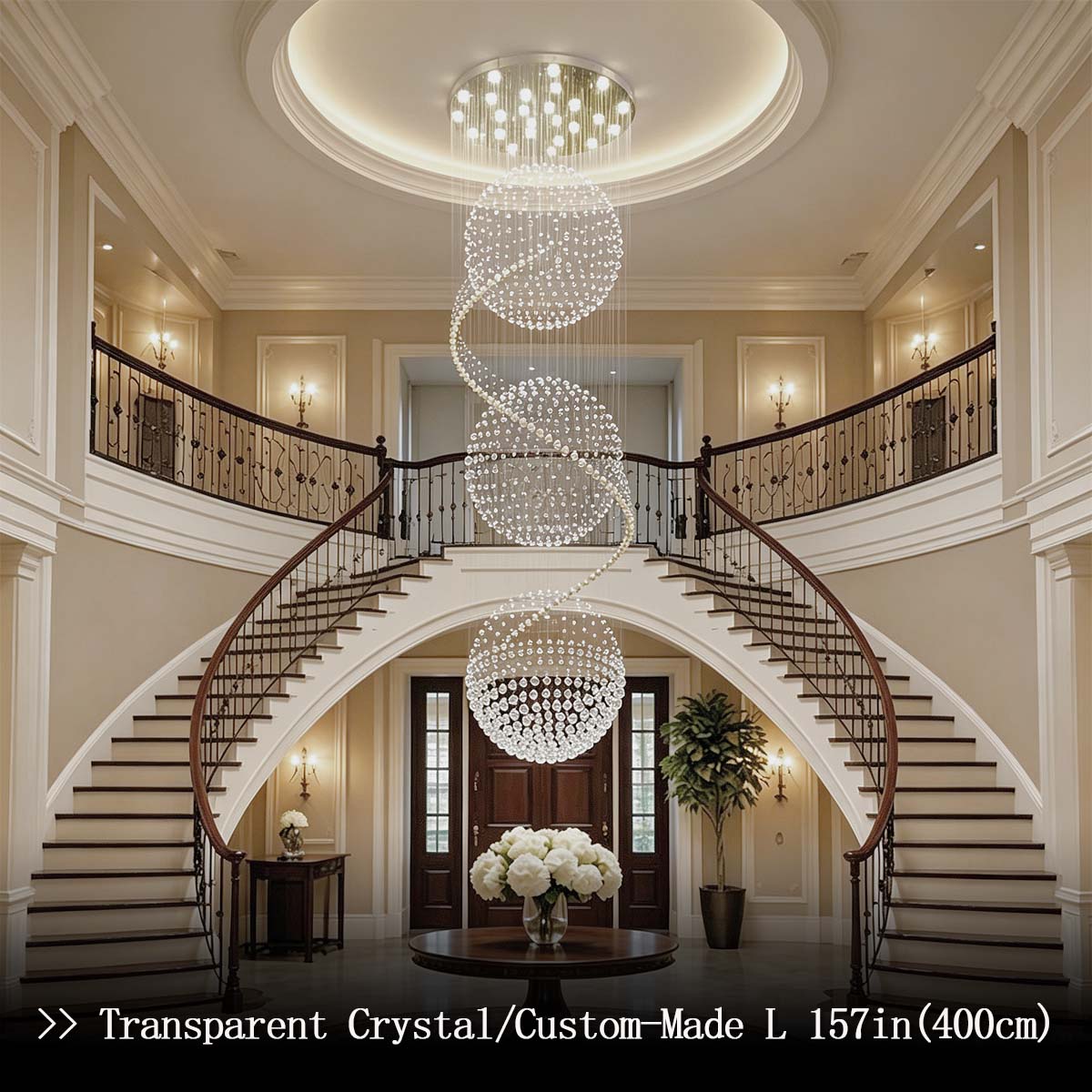 Spiral Crystal Chandelier