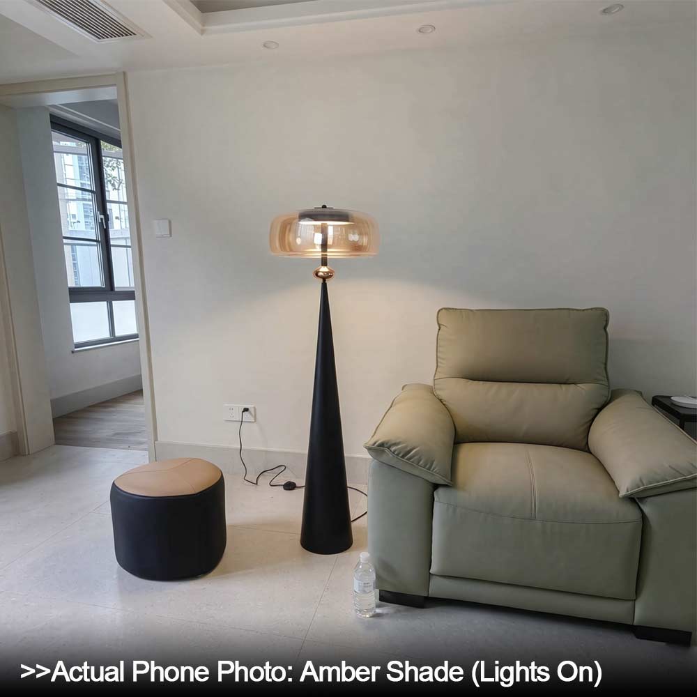 Modern Cone Floor Lamp - Bedroom Reading Corner Ambient Light
